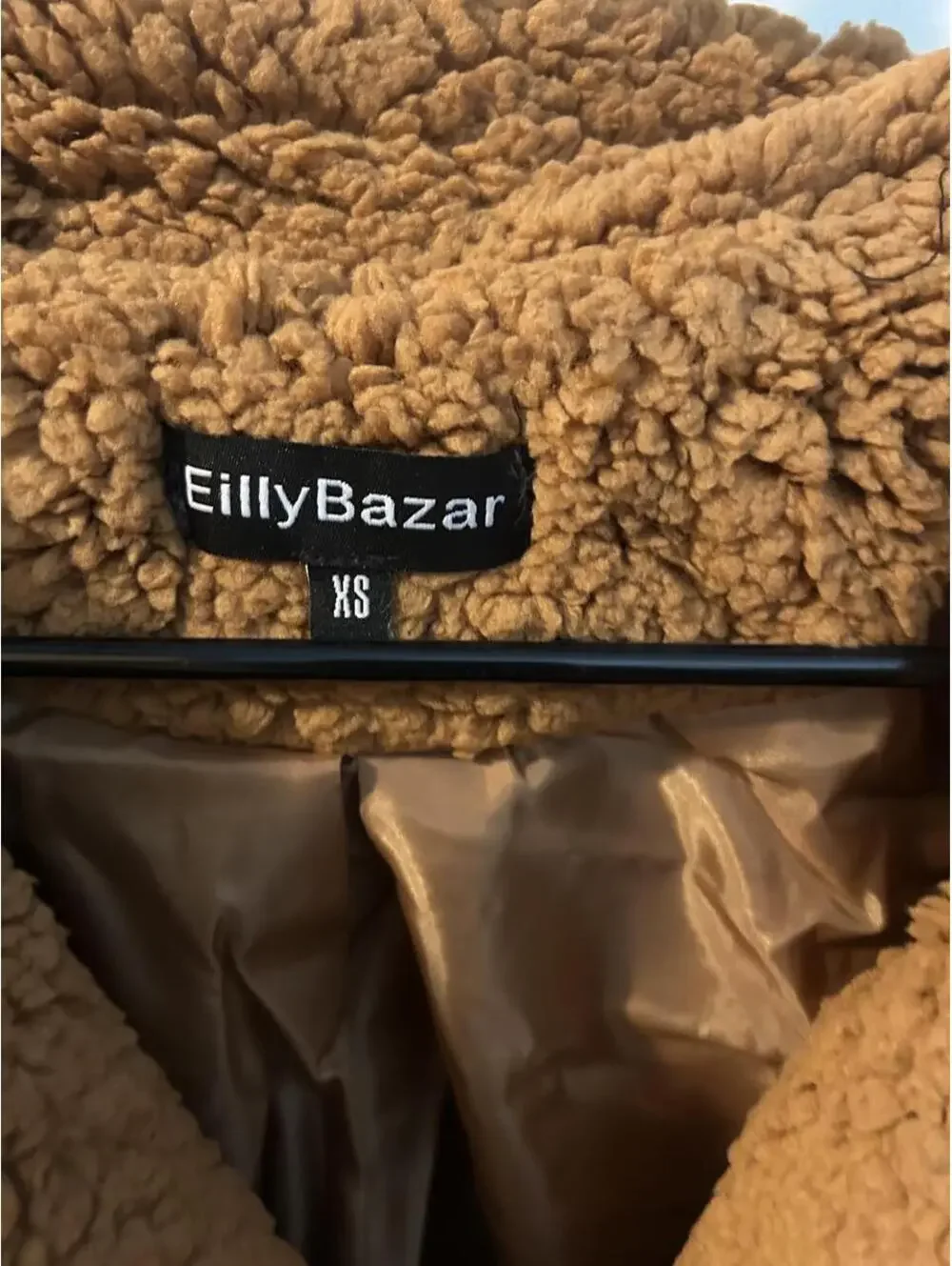 Brand new Eilly Bazar brown teddy coat in size XS